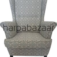 Fotel Uszak tkanina żakardowa 