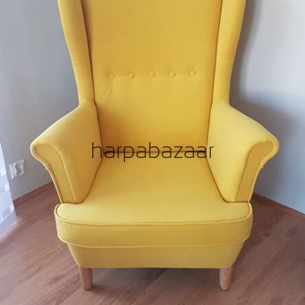 Fotel Uszak kolor bananowy